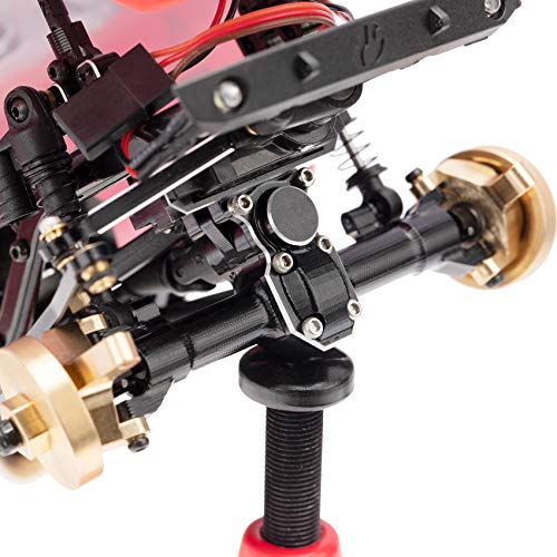 Facibom for 1/24 RC Crawler Axial SCX24 90081 AXI00002 Parts Metal Front & Rear Axle Diff Cover Upgrade Accessories