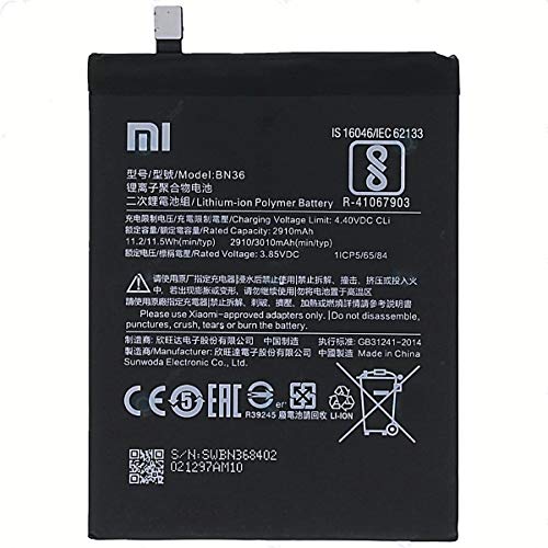 Image of MobiSpare Orignal BN36 3000 mAh Battery Compatible for Xiaomi Mi A2 (Orignal with 100% Battery Health)