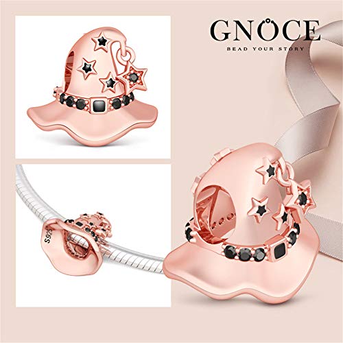 Image of GNOCE Witch Cauldron Pendant Charm,S925 Sterling Silver with Ruby Gemstones Dangle Charms Bead For Bracelets /Necklace Jewelry Gift For Women Girls Wife Daughter