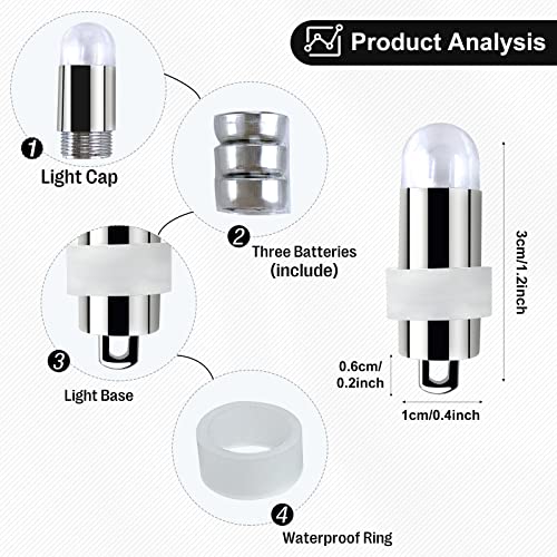 Image of Aogist Mini Paper Lantern Lights, Waterproof Balloon Lights Battery Powered Party Lights for Graduation Party Birthday Party Wedding Halloween Christmas Decoration (White, 24)