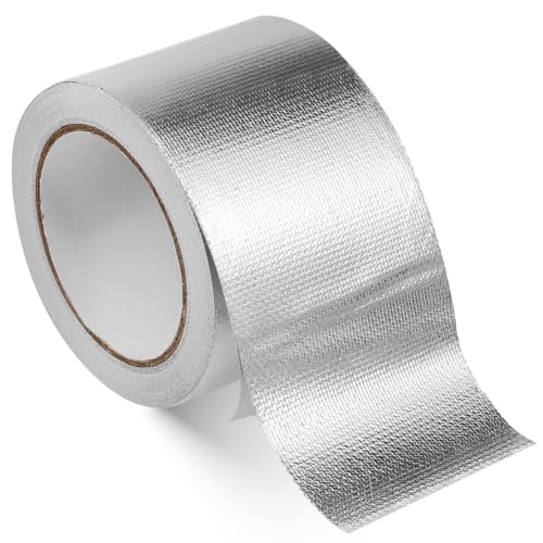 Image of Mikikit 8Cm Wide Aluminum Foil Tape Waterproof Insulation Repair Tape for Ductwork Rvs Tents and Outdoor Use - 20M Long Heavy Duty Adhesive
