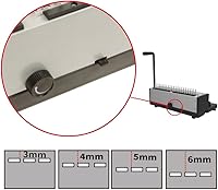 Vista 4 de Rayson SD-1201 Máquina de encuadernación de perforación y encuadernación con peines - 21 agujeros200 hojas de papel peine carpeta