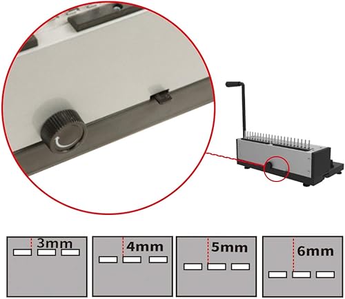 Miniatura 4 de Rayson SD-1201 Máquina de encuadernación de perforación y encuadernación con peines - 21 agujeros200 hojas de papel peine carpeta