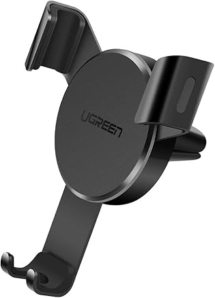 Soporte M?vil Coche de Gravedad, UGREEN Soporte M?vil para Rejilla del Aire, Soporte Tel?fono Automatico Ajustable por Gravedad para iPhone Xs 8 7 Samsung S10 S9 S8 Huawei P20 Xiaomi Mi A2 Mi9 - Negro