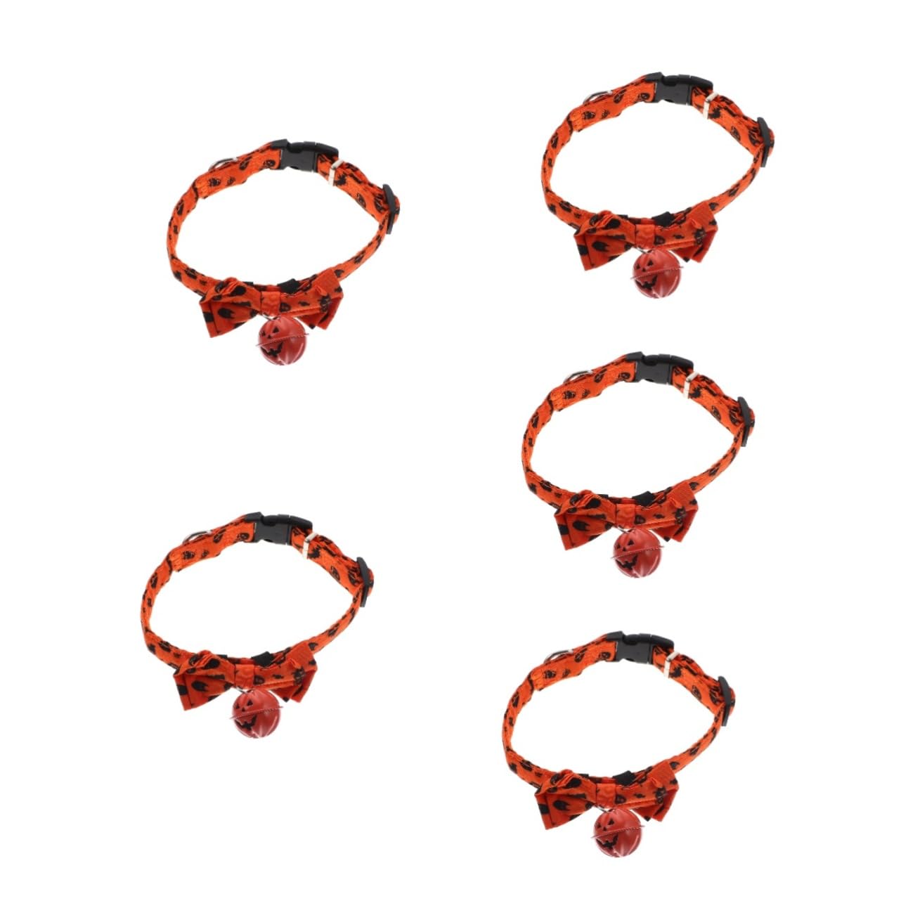 Happyyami 5stücke Halloween Katzenhalsband Mit Verstellbarem Bowknot Stilvolles Und Bequemes Haustierhalsband Für Feiertage Für Hunde Und Katzen Leuchtenden Farben Und Charmantem Design