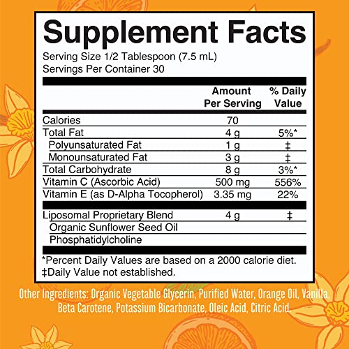 Maryruth Organics Vitamin C Liquid Liposomal For Women & Men | 500Mg Vitamin C Liquid | Sugar Free | Vitamin For Immune Support & Overall Health | Vegan | Non-Gmo | Gluten Free | 7.6 Fl Oz #TOP4