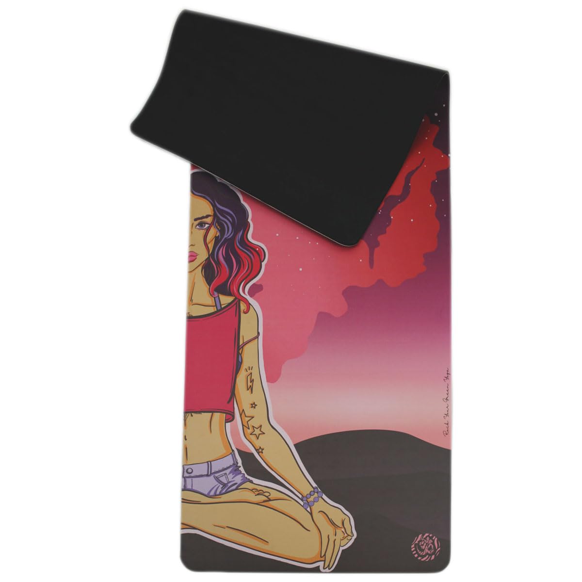 EL YOGA MOLA - Tappetino yoga Lotus Woman di alta qualità, vegano e antiscivolo dal design esclusivo. 183 x 68 cm, spessore 0,5 cm, tappetino morbido e confortevole per gli esercizi