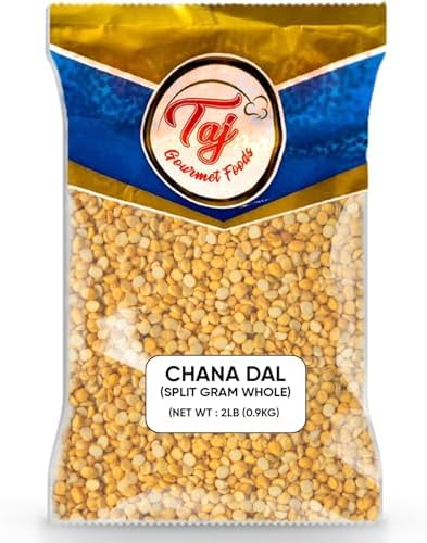 TAJ Chana Dal 2lbs | Split Desi Chickpeas withou Skin | All Natural | Indian Origin