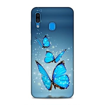 Lucent Crafts Premium Lovely Beautiful Slim Lightweight Shock Proof Hard Back Case Mobile Cover for Samsung Galaxy A30 (Sizzling Amazing Butterflies Girl Girlish 3D Printed)