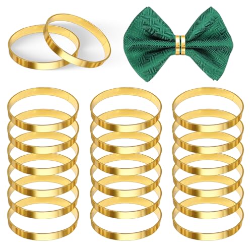20 servilleteros anillos para servilletas de Navidad dorados Napkin anillos servilletas anillo para el hogar, restaurantes, bares y bodas, aniversarios de boda, decoración de fiestas temáticas