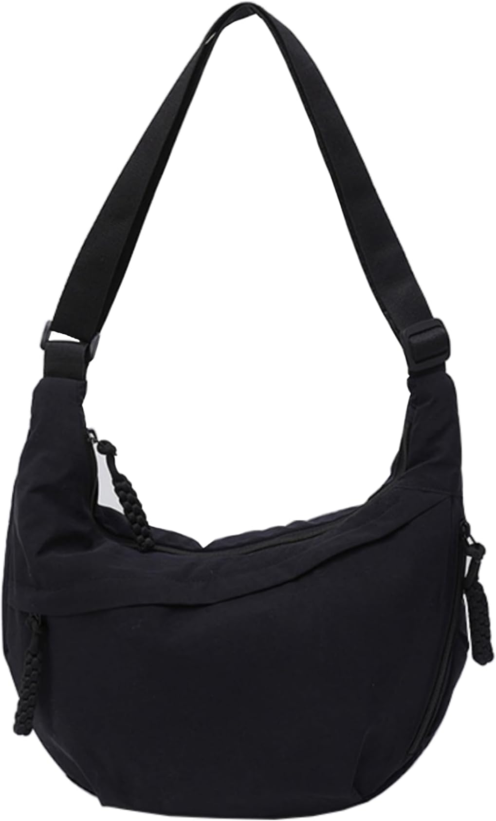 Nylon Crescent Crossbody Bag for Women Shoulder Tote Handbag Casual Sling Bag for Outdoor Travel