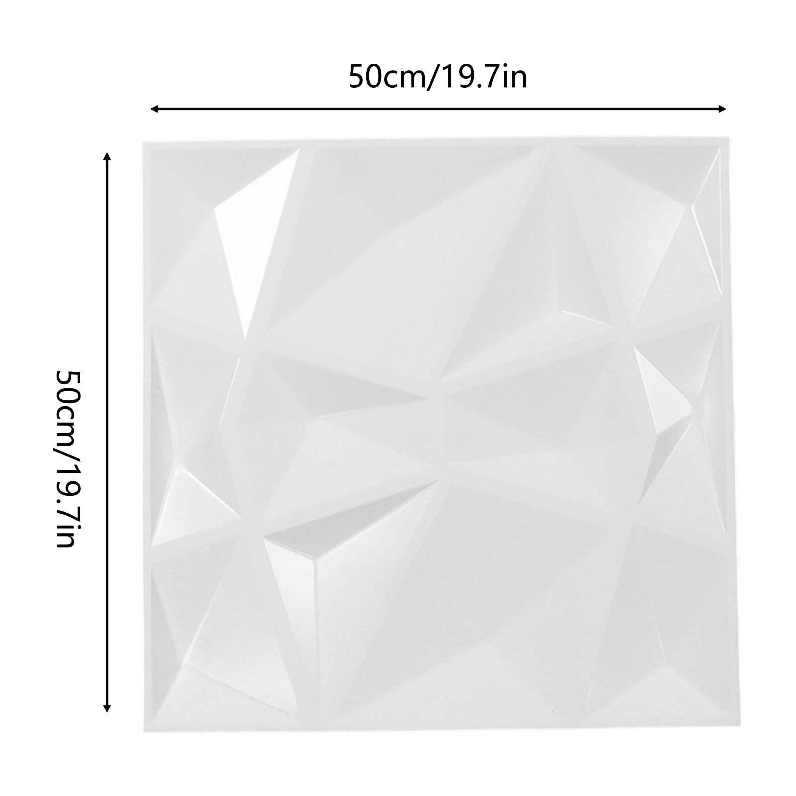 12 PZ Pannelli 3D Decor Pannelli da Parete 3D PVC Pannello da Parete 3D PVC Decorativo, 19 Pannello Strutturato Bianco da 7 Pollici per Decorazioni Interne, Pannello