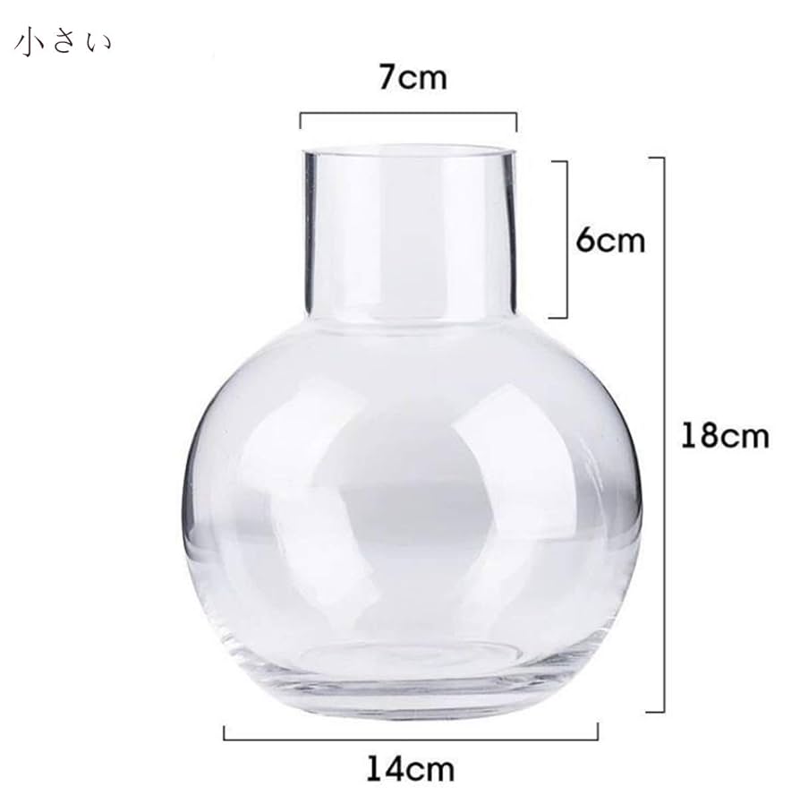 Amazon.co.jp: ガラス 花瓶 花器 丸い 円形 丸型 花瓶 おしゃれ