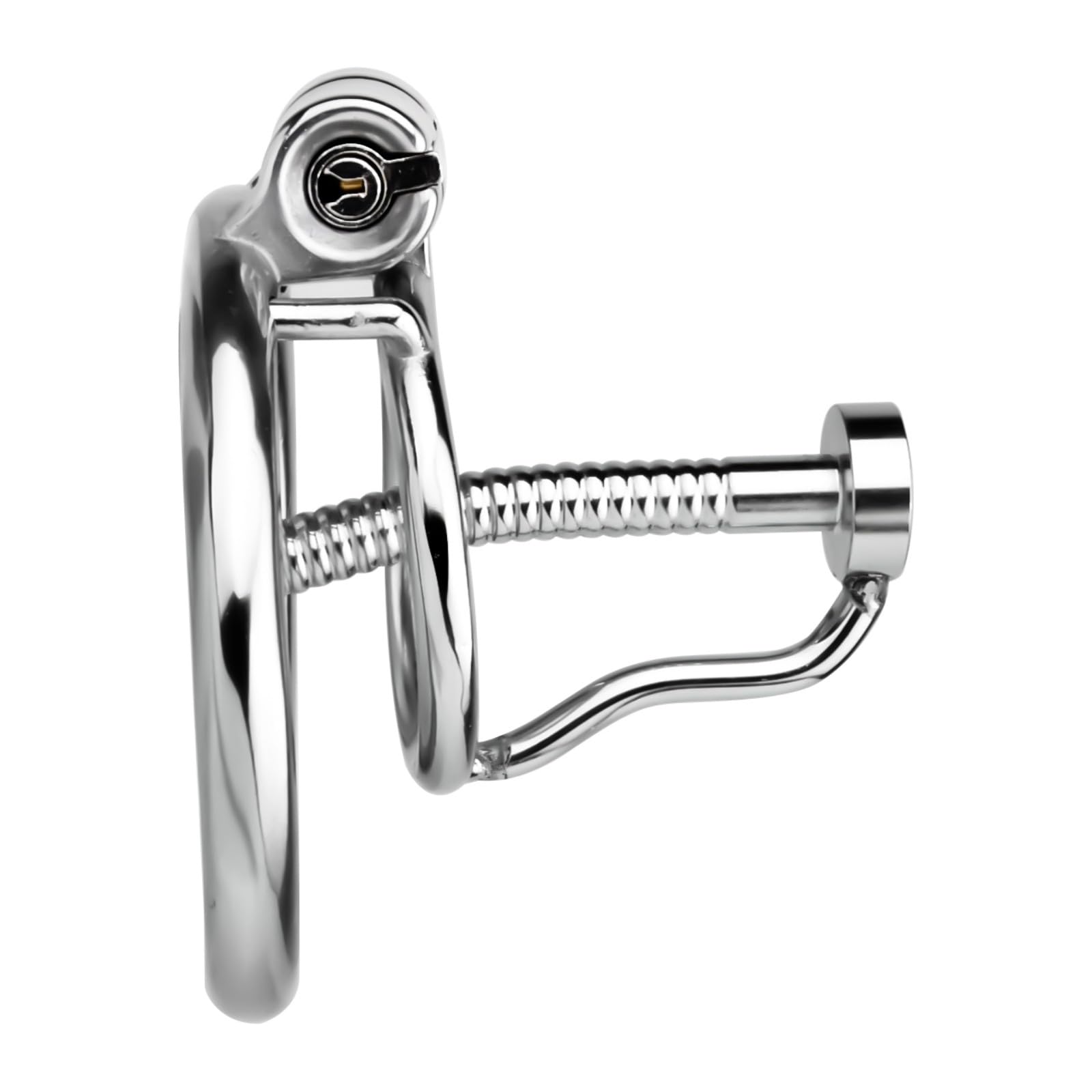 Cage de Chasteté Pénis avec Dilatateur Cage Chastetée en Acier Inoxydable avec Serrure Cachée et 2 Clés pour Homme Pénis Bondage Sex Toys Chastity Cage en Métal est Ventilée et Respirante (45mm)