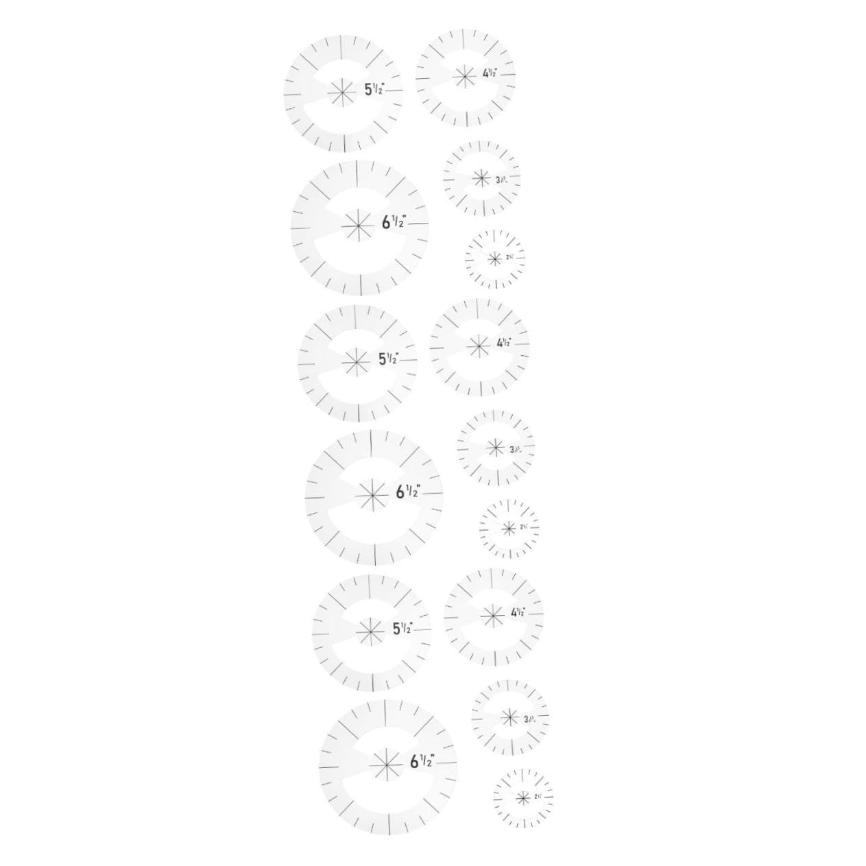 HOMSFOU 3 Set Modello Di Righello Per Patchwork Righelli Per Quilting Righello Per Patchwork Fai Da Te Righelli Per Il Taglio Di Vestiti Modello Per Quilting Per 5 pezzi*3