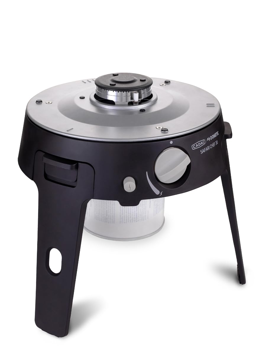 CADAC - Safari Chef 30 HP Combo - Barbecues portables - Revêtement céramique GreenGrill - Incl. Housse de protection - Camping - Les incontournables du barbecue - Utilisation en extérieur