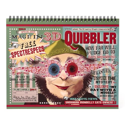Conquest Journals Harry Potter The Quibbler Undated Weekly Spiral Planning Pad, 8'' x 10'', 52 Page, To-Dos, Priorities, Habit Tracker & Notes, Durable Bookboard-Wrapped Backboard, Officially Licensed
