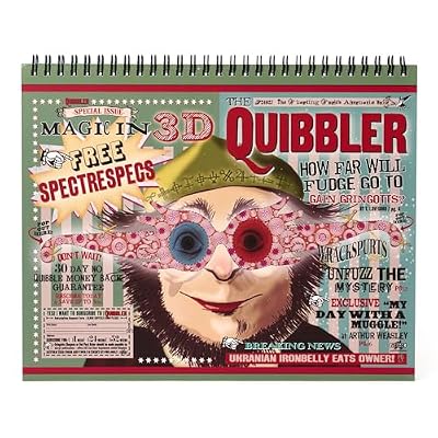 Conquest Journals Harry Potter The Quibbler Undated Weekly Spiral Planning Pad, 8'' x 10'', 52 Page, To-Dos, Priorities, Habit Tracker & Notes, Durable Bookboard-Wrapped Backboard, Officially Licensed
