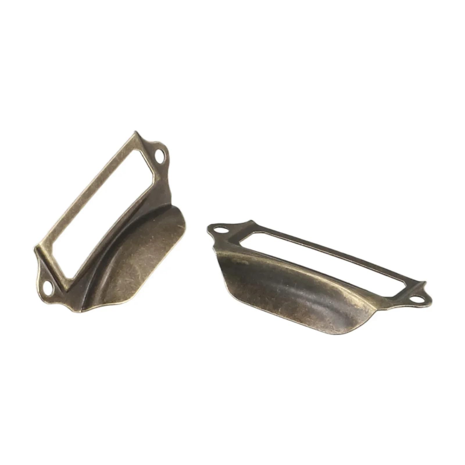 Lot de 70 porte-étiquettes en laiton bronze pour boîtes à bijoux et armoires pour bureau, bibliothèque, bibliothèque