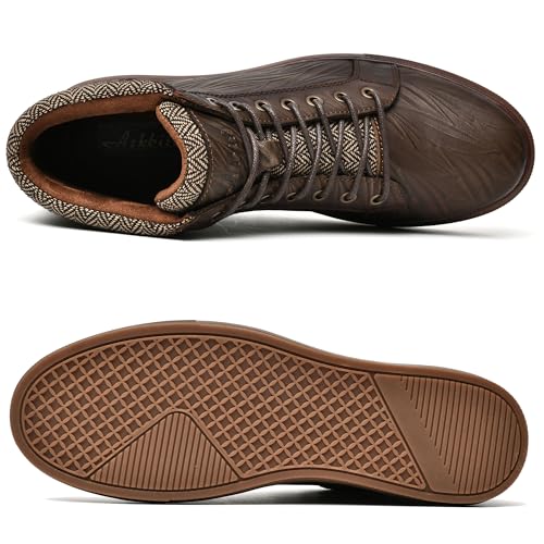 Image of Arkbird Mens Leather Sneaker Fashion Classic Casual Chukka Ankle Boots for Men