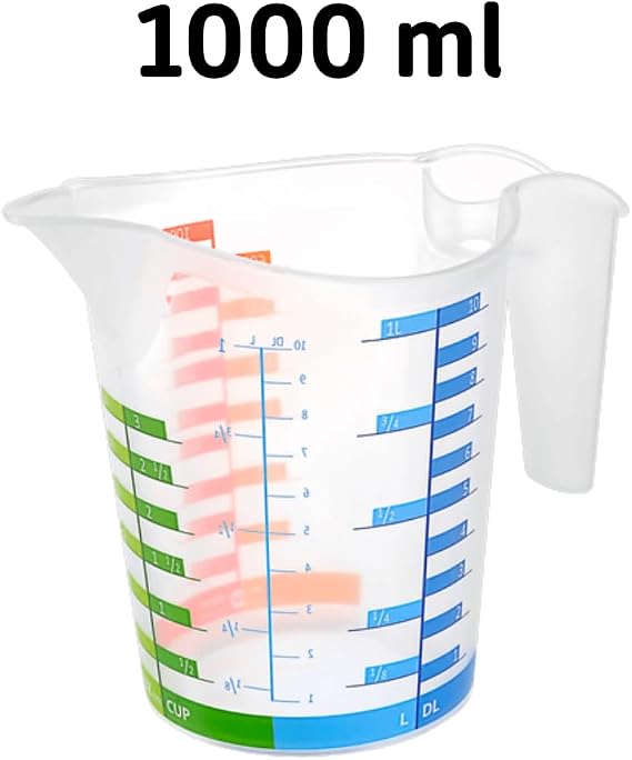 Dereceli Ölçü Kabı Aralıklı Göstergeli Ölçü Kapları (1000 ml)