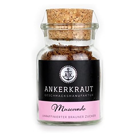 Ankerkraut Muscovado Zucker, brauner Vollrohrzucker, 90g im Korkenglas Cover