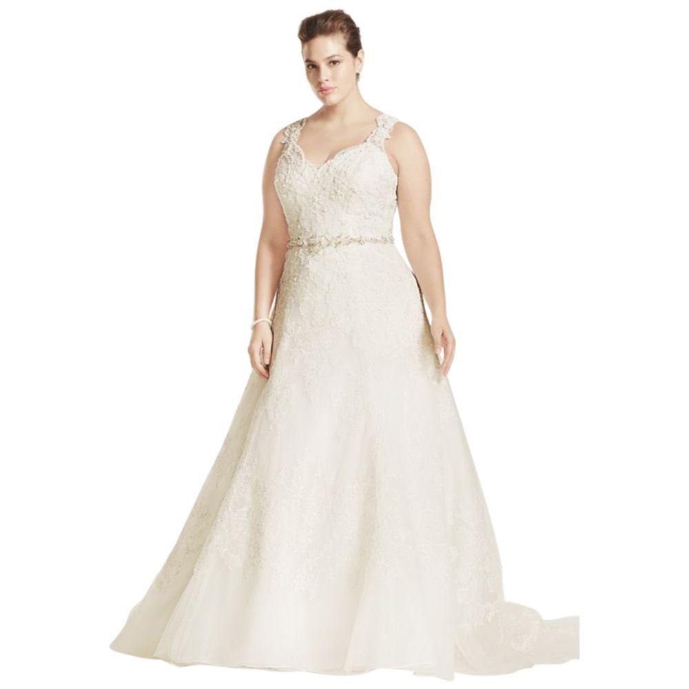 Plus Size Oleg Cassini A Line Wedding Dress With Beaded | Desertcart  Mauritius