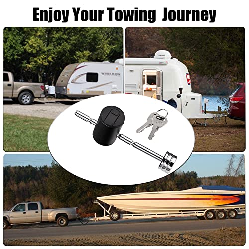 Czc Auto Trailer Tongue Coupler Lock Adjustable Trailer Coupler Pin Lock, Dia 1/4 Inch, 3 Inch Effectice Length Fits 1 Inch To 3 Inch Latch-Type Coupler For Towing Boat Truck Rv Car Trailer #TOP6