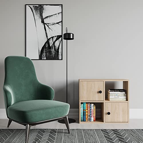 WELL HOME MOBILIARIO & DECORACIÓN Księgarnia, 100% Płyta wiórowa powlekana melaminą, Kolor Dąb