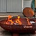 BBQ-Toro Feuerschale Ø 80 cm | Rostoptik | Outdoor Feuerstelle mit DREI Standbeinen und Zwei Griffen | Feuerschalen für den Garten, Brennschale, Garden Fire Pit, Fire Bowl, Feuerwanne