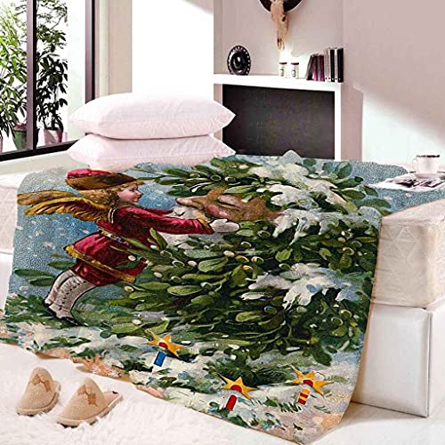 Couverture Flanelle Microfibre Père Noël pour Offrir du Confort