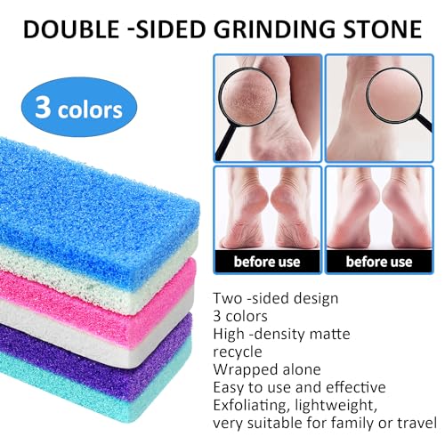 Image of NYQIUGER 6Pcs Professional Pedicure Foot Pumice Stone for Feet Skin Callus Remover and Scrubber for Dead Skins Sided