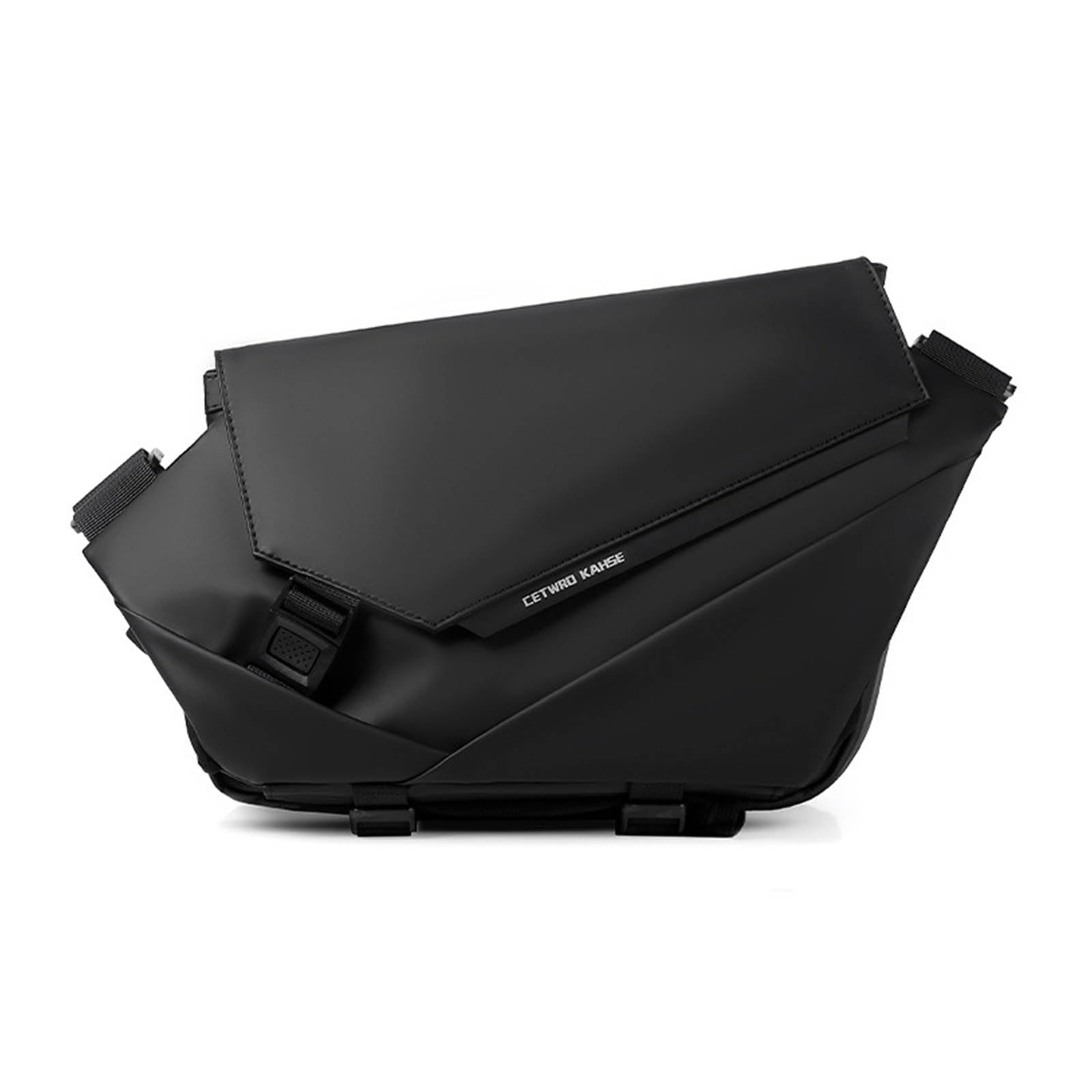 FANDARE Sling Bag Waist Bag Chest Pack Crossbody Bags for Women and Men with Tripod Holder Black, 28x10x23cm