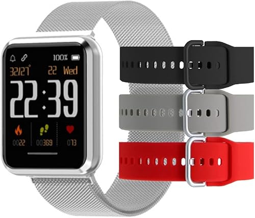 Beantech S3 - Reloj inteligente con pantalla táctil para hombre, monitor de actividad física y frecuencia cardíaca, reloj inteligente impermeable