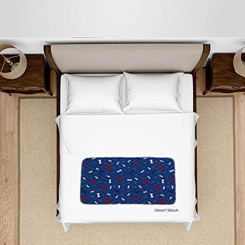 Image of Washable Pee Pads for Dogs & Puppy Potty Training - Waterproof, Non-Slip, Fast Absorbing Reusable Whelping Pads for Dog Playpen & Guinea Pig Cage