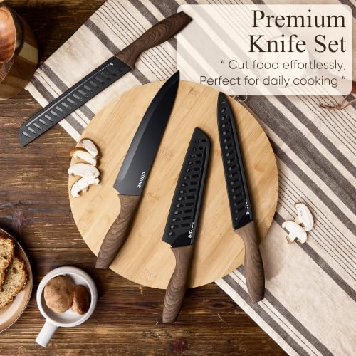 Image of CAROTE 47pcs Pots and Pans Set Non Stick, Detachable Handle Cookware Set | Baking Pans Set, Knife Set, Induction Compatible, Dishwasher & Oven Safe, Space Saving, Camping Cooking, Kitchen Set, Black