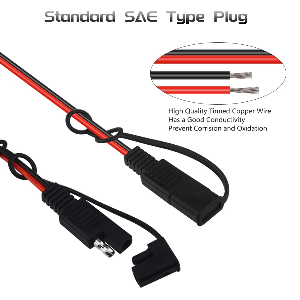 Sae Power Sae 2 Pin Connector SAE Quick Disconnect Wire Power Extension Cable SAE ...