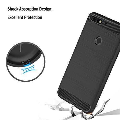 AICEK Cover Honor 7C, Nero Custodia Huawei Honor