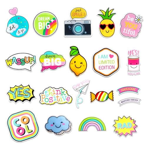 20Pcs Cute Pins for Backpacks,Acrylic Brooch Pin,Inspirational Lapel Pins,Plastic Fruit Cartoon Brooch Pin, Decoration Lapel Pin,Badges Brooch Pins for DIY Jewelry Crafts,Clothing Bags Jackets