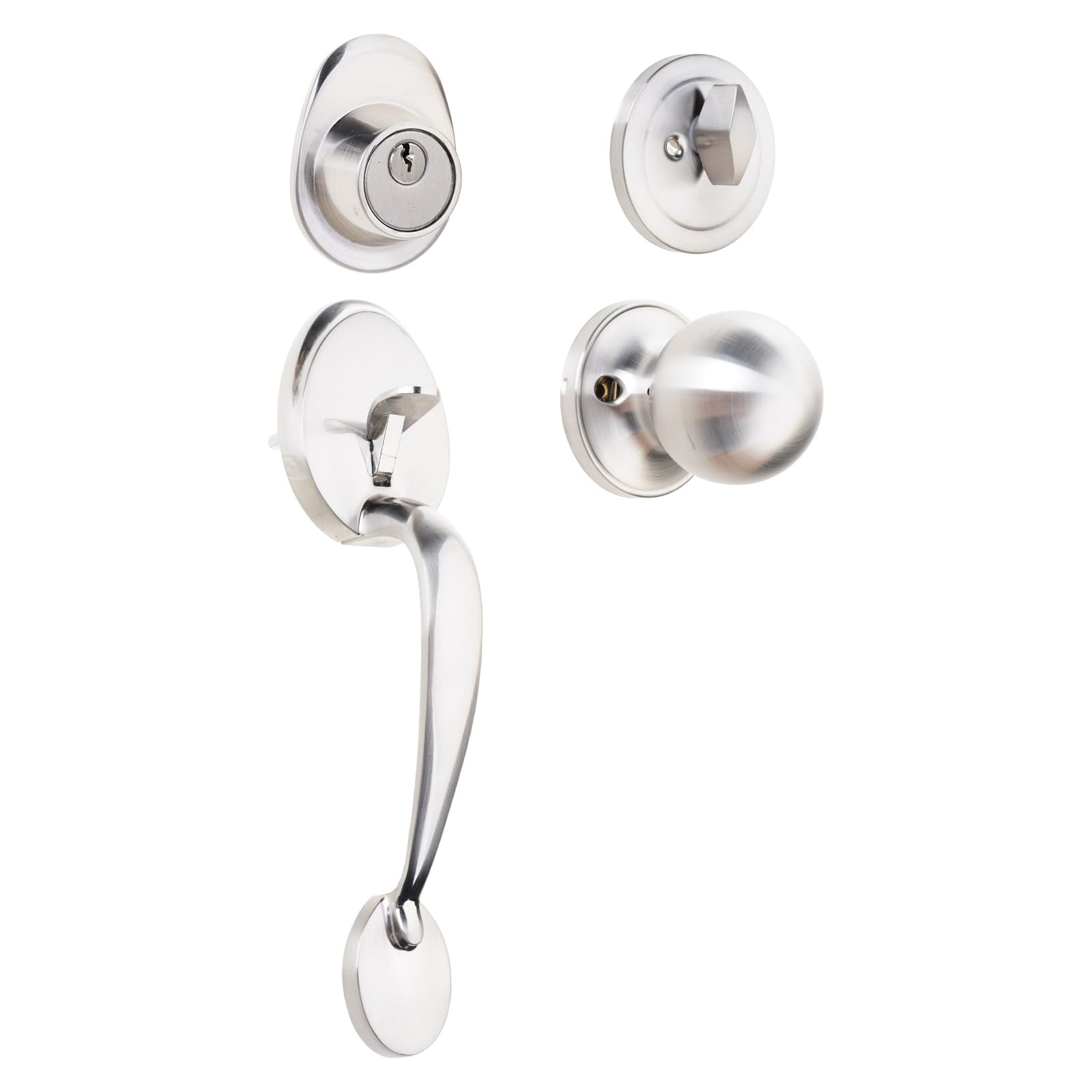 Pièce de rechange pour porte de chambre à coucher, ronde, argent