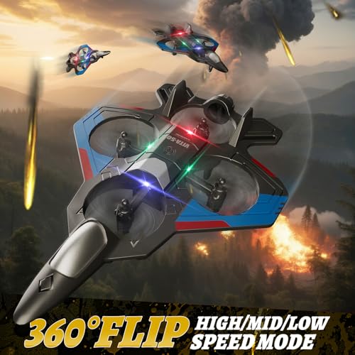 4DRC RC Planes Remote Control Airplanes for Kids, Foam Remote Control Planes for Kids Adults Beginners, Remote Control Helicopter Fighter Jet Drones for Kids Adults, 360° Flip Easy to Fly - Image 4