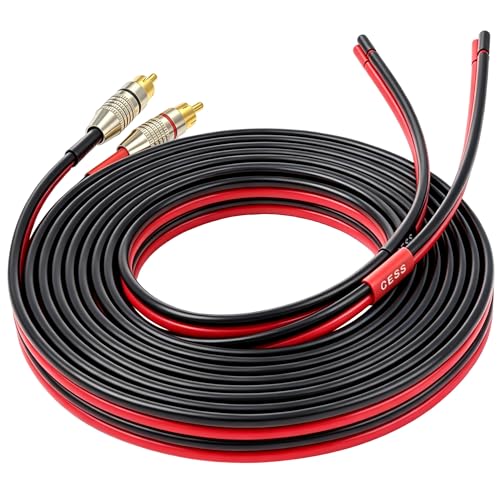 Cables de altavoz a adaptador RCA de 10 pies, ideales para tu sistema de sonido estéreo