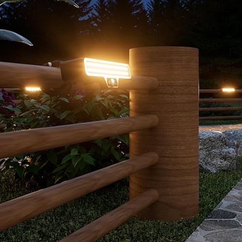 Luces solares de movimiento con sensor automático gran angular para iluminación de escalones 2