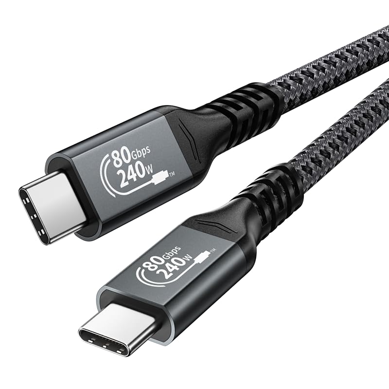 80Gbps USB 4 Cable V2 for Thunderbolt 4 Cable 3.3ft, PD 3.1 240W Fast Charging USB C Data Transfer Cable, Dual 8K/6K Video Monitor Compatible for Thunderbolt 5, MacBook Pro,SSD,Dell XPS HP Laptop - Amazon product rated Grade B