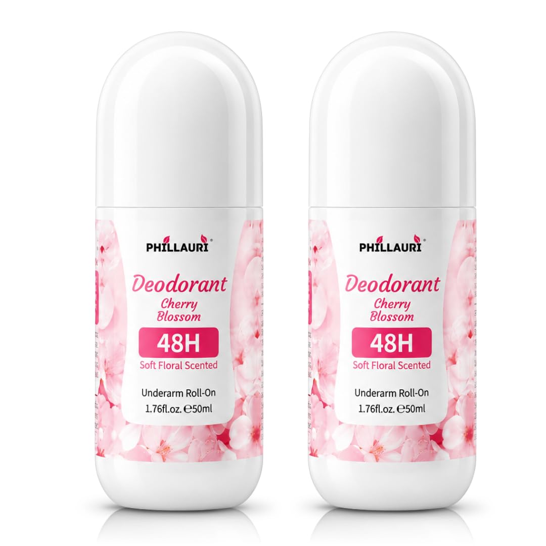 Cherry Blossom Roll On Deodorant For Women | Fresh Floral Aroma |Deodorant Roll On For Women | Underarm Roll On DeodoranT - 50 ml (Pack 2)-image-13