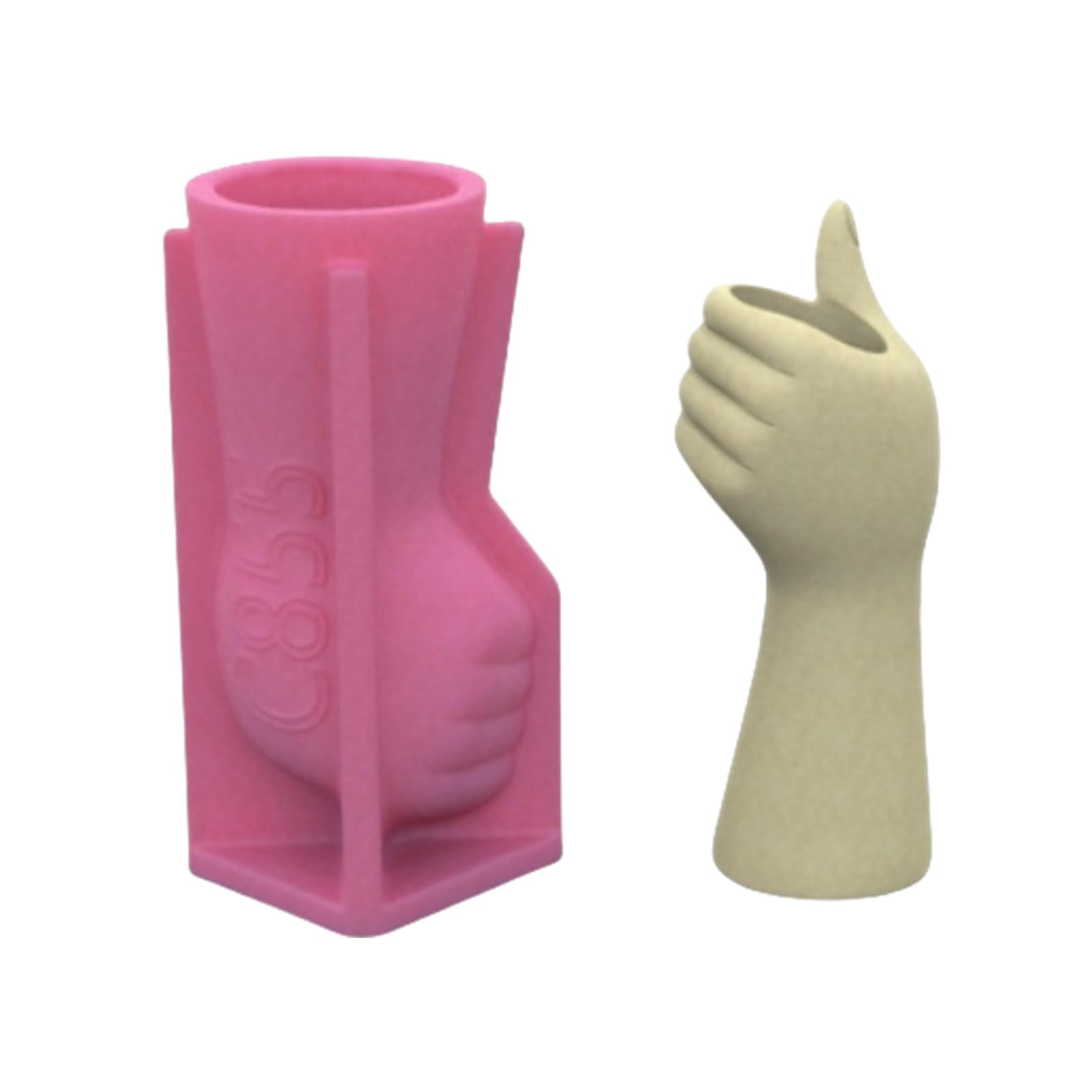 Moule en silicone pour pot de fleurs et crayons en forme de geste de main