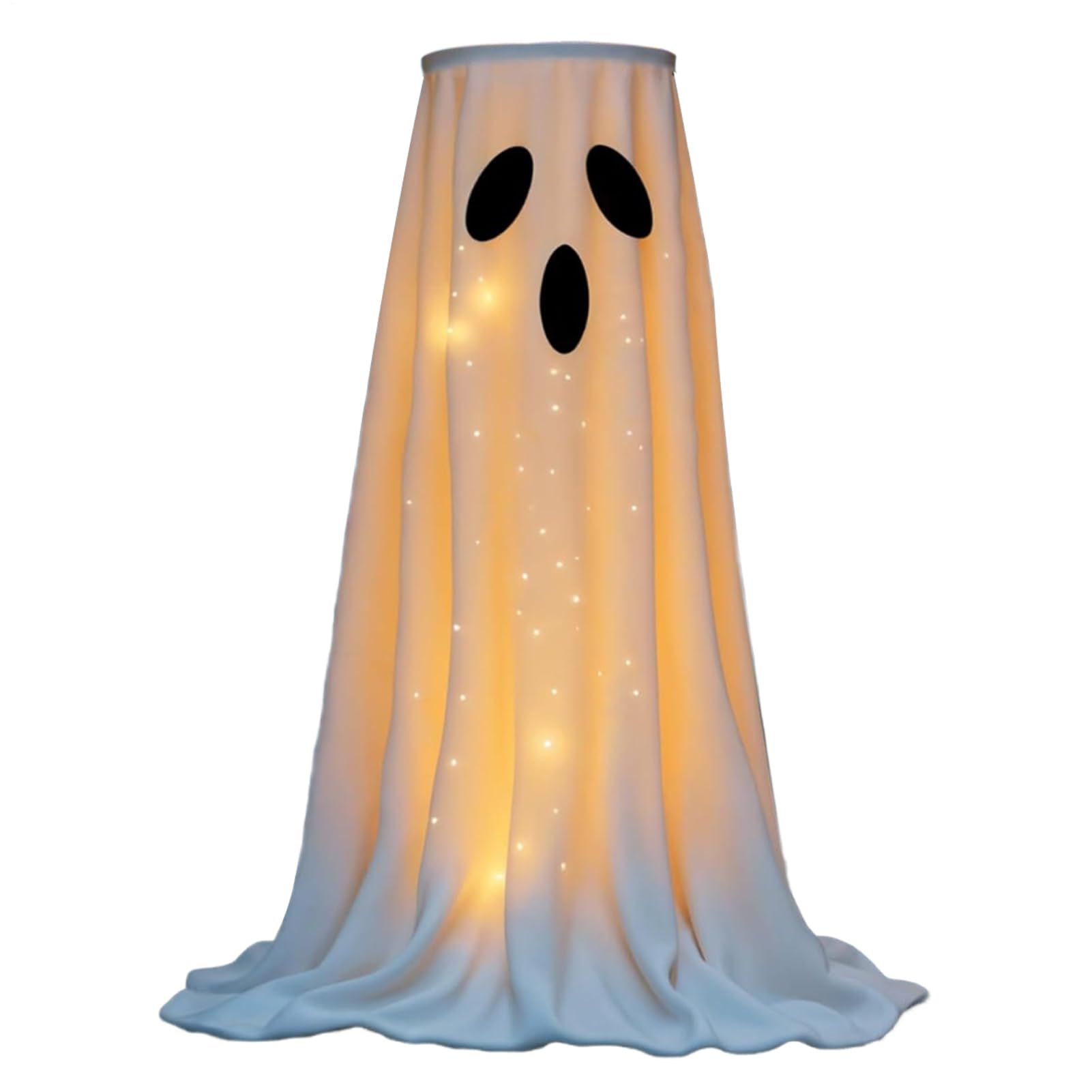 Bol à bonbons d'Halloween avec statue de fantôme lumineux pour décorer votre porche