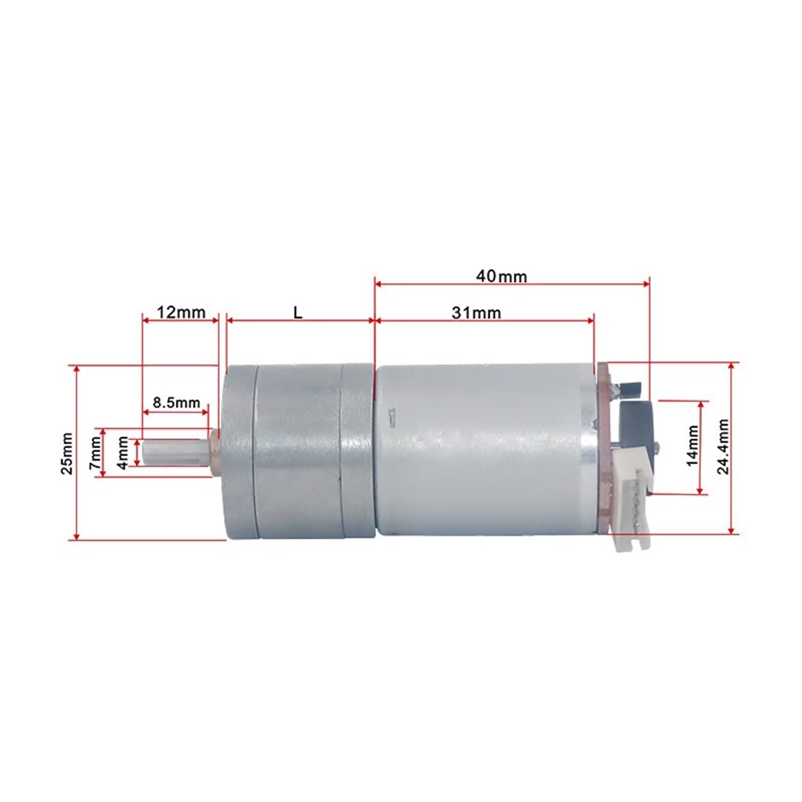 JGA25-370 Motore di riduzione CC con disco codificatore di velocità motore ad alta coppia 24V(24V1360rpm)