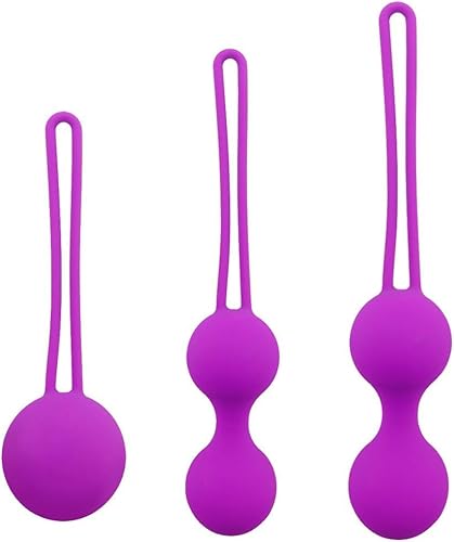 Kegel Exercise System -Kegel Ball Weight Massager 3 pcs Set for Women Beginner and Advanced Pelvic Floor Muscles,Pelvic Floor Muscles Exercise for Women (Purple)