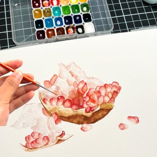 Set de Pinceles Pequeños para Pintura Esmalte - 11 Piezas para Detalle, Acrílico y Acuarela Rojo miniatura 4